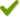 Checkmark icon, included in the package